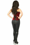 Daisy Corsets Top Drawer Steel Boned Red Velvet Underbust Corset w/Buckling - Flyclothing LLC