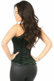 Daisy Corsets Top Drawer Steel Boned Green Velvet Underbust Corset w/Buckling - Flyclothing LLC