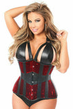 Daisy Corsets Top Drawer Red Velvet Steel Boned Underbust Corset