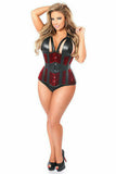 Daisy Corsets Top Drawer Red Velvet Steel Boned Underbust Corset - Flyclothing LLC