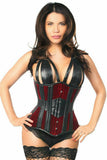 Daisy Corsets Top Drawer Red Velvet Steel Boned Underbust Corset - Flyclothing LLC