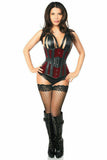 Daisy Corsets Top Drawer Red Velvet Steel Boned Underbust Corset - Flyclothing LLC