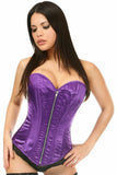 Daisy Corsets Top Drawer Purple Satin Steel Boned Corset