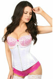 Daisy Corsets Top Drawer White Satin Underbust Steel Boned Corset