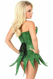 Daisy Corsets Top Drawer Green Sequin Steel Boned Corset Dress - Flyclothing LLC