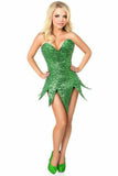 Daisy Corsets Top Drawer Green Sequin Steel Boned Corset Dress - Flyclothing LLC