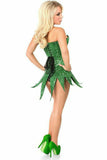 Daisy Corsets Top Drawer Green Sequin Steel Boned Corset Dress - Flyclothing LLC