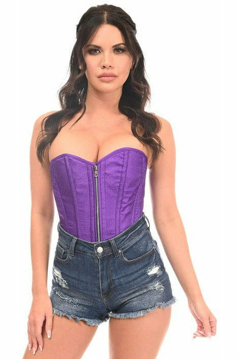 Daisy Corsets Top Drawer Purple Brocade Steel Boned Corset