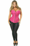 Daisy Corsets Top Drawer Fuchsia Brocade Steel Boned Corset - Flyclothing LLC