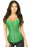 Daisy Corsets Top Drawer Emerald Green Brocade Steel Boned Corset - Flyclothing LLC