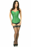 Daisy Corsets Top Drawer Emerald Green Brocade Steel Boned Corset - Flyclothing LLC