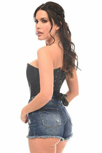 Daisy Corsets Top Drawer Black Brocade Steel Boned Corset - Flyclothing LLC