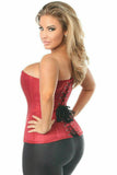 Daisy Corsets Top Drawer Wine Brocade Steel Boned Corset - Flyclothing LLC