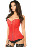 Daisy Corsets Top Drawer Red Brocade Steel Boned Corset