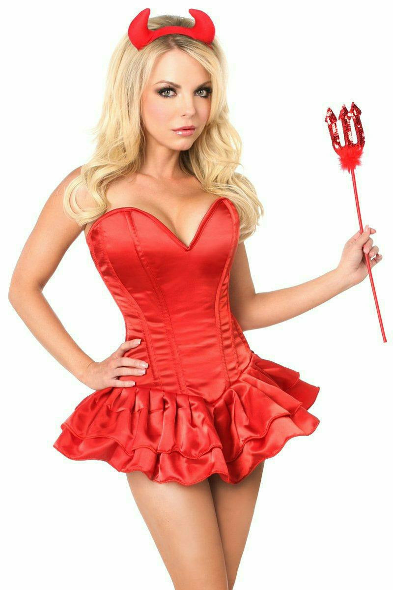 Daisy Corsets Top Drawer Delicious Devil Corset Dress Costume - Flyclothing LLC