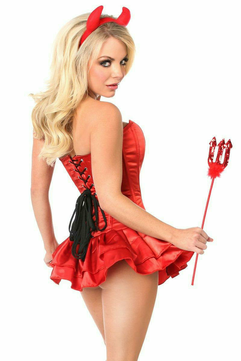 Daisy Corsets Top Drawer Delicious Devil Corset Dress Costume - Flyclothing LLC