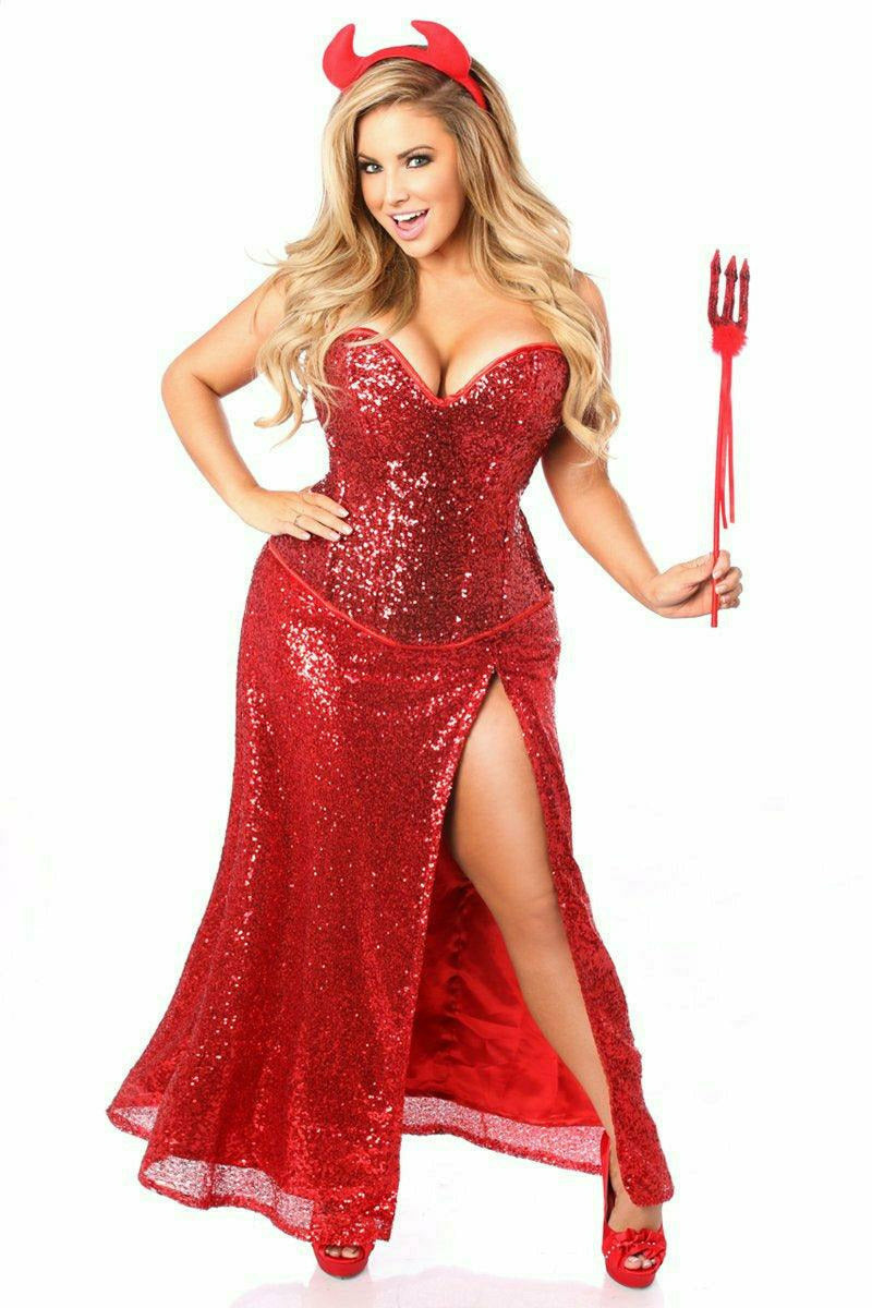 Daisy Corsets Top Drawer Premium Sequin Devil Costume