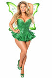 Daisy Corsets Top Drawer Premium Sequin Green Fairy Corset Dress Costume