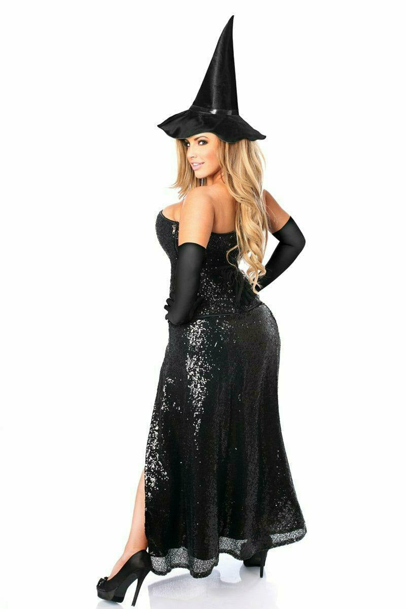 Daisy Corsets Top Drawer Premium Sequin Witch Corset Costume - Flyclothing LLC