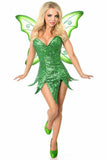 Daisy Corsets Top Drawer Green Sequin Fairy Corset Dress Costume