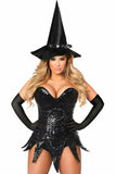 Daisy Corsets Top Drawer Sequin Witch Corset Dress Costume - Flyclothing LLC