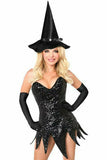 Daisy Corsets Top Drawer Sequin Witch Corset Dress Costume - Flyclothing LLC