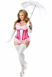 Daisy Corsets Top Drawer 6 PC Sexy Pink Princess Corset Costume