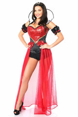 Daisy Corsets Top Drawer 6 PC Sexy Fairytale Red Queen Costume - Flyclothing LLC