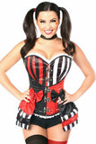 Daisy Corsets Top Drawer 3 PC Jokester Villian Corset Costume - Flyclothing LLC