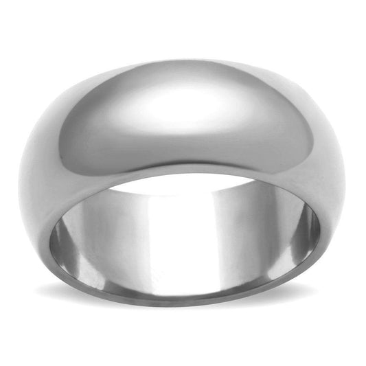 Alamode High Polished Stainless Steel Wide Band Ring - Alamode