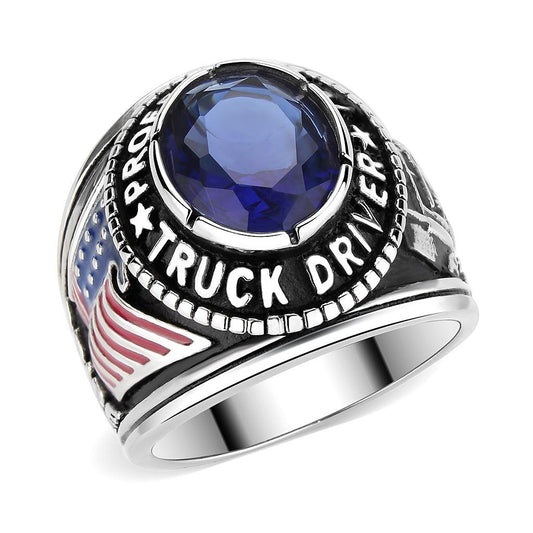 Alamode Trucker Ring in Montana Blue - Alamode