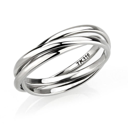 Alamode High polished Stainless Steel Interlocking Ring - Alamode