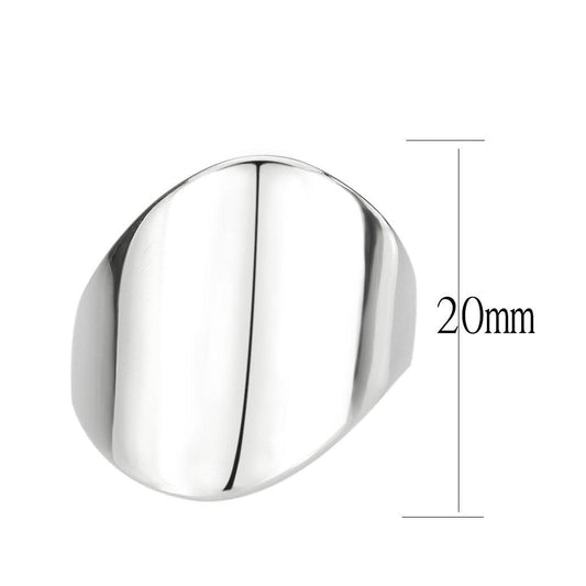 Alamode High polished (no plating) Stainless Steel Ring with NoStone in No Stone - Alamode