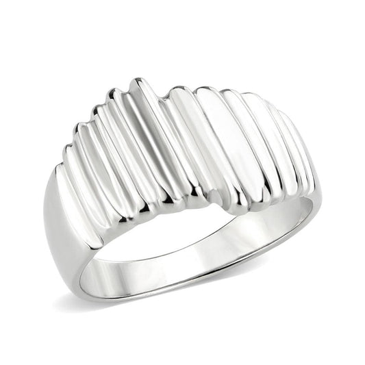 Alamode High polished (no plating) Stainless Steel Ring with NoStone in No Stone - Alamode