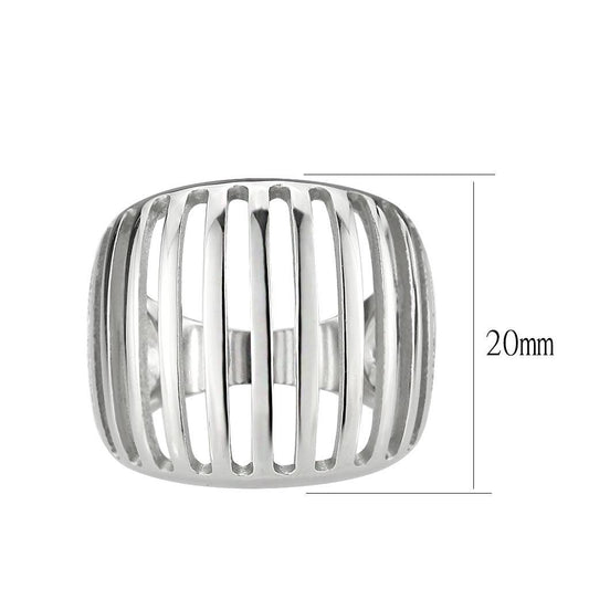 Alamode High polished (no plating) Stainless Steel Ring with NoStone in No Stone - Alamode