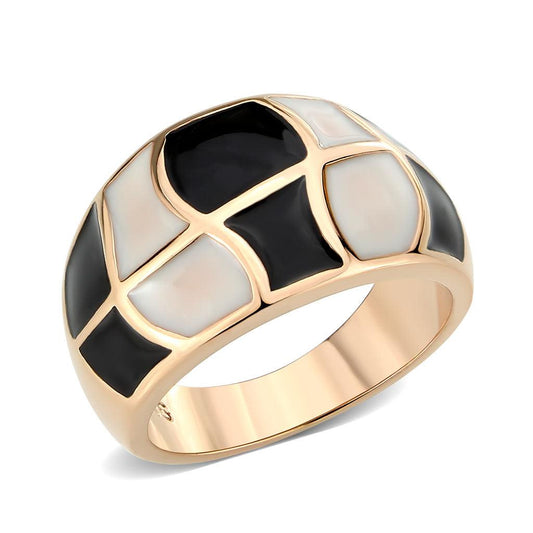 Alamode IP Rose Gold(Ion Plating) Stainless Steel Ring with NoStone in No Stone - Alamode