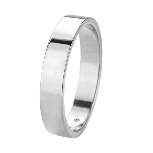 Alamode High Polished( No Plated) Stainless Steel Ring with Top Grade Crystal in Clear - Flyclothing LLC