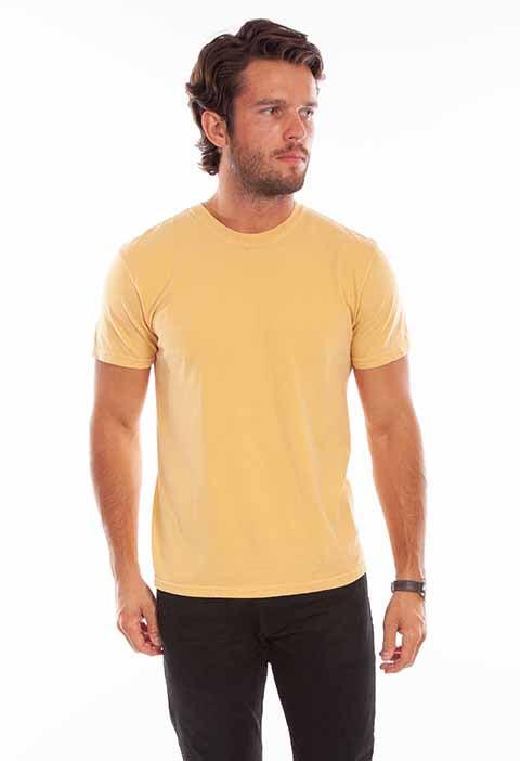 Scully Leather 100% Cotton New Mustard Short Sleeve T-Shirt - Flyclothing LLC