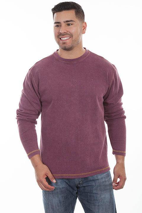 Scully WINE L/S RIB KNIT SHIRT - Flyclothing LLC