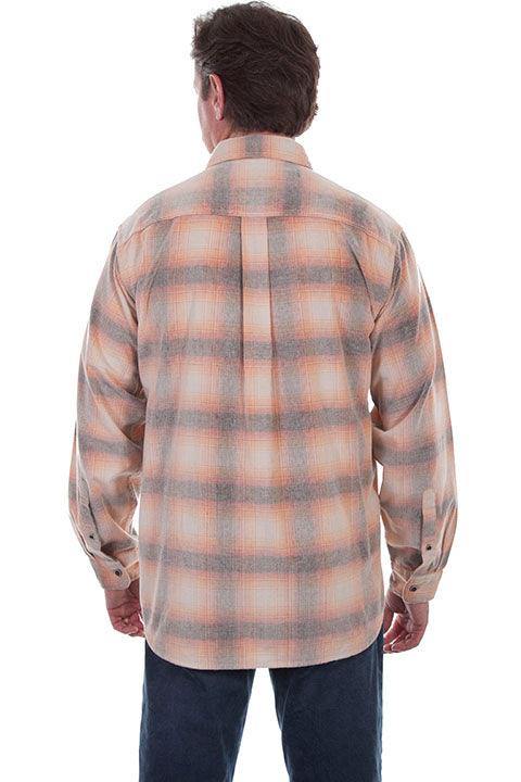 Scully ORANGE-BLACK Y/D CORDUROY PLAID SHIRT - Flyclothing LLC