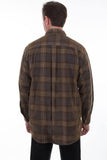 Scully NAVY-BROWN CORDUROY PLAID SHIRT - Flyclothing LLC