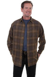 Scully NAVY-BROWN CORDUROY PLAID SHIRT - Flyclothing LLC