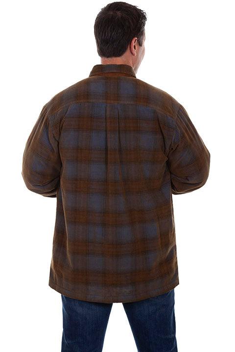 Scully BLUE-BROWN SHERPA LINED JACKET - Flyclothing LLC