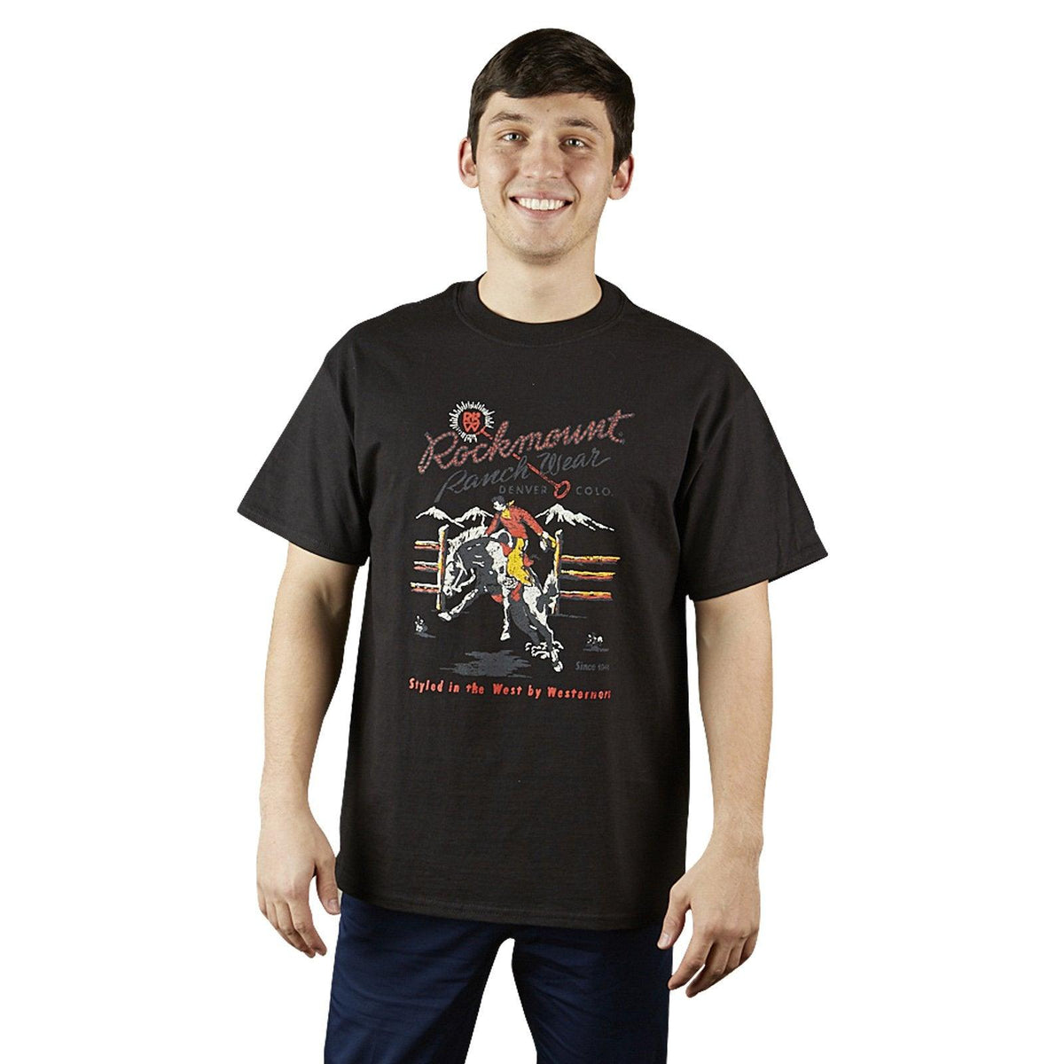 Rockmount Ranch Wear Kids Black Bronc T-shirt - Flyclothing LLC