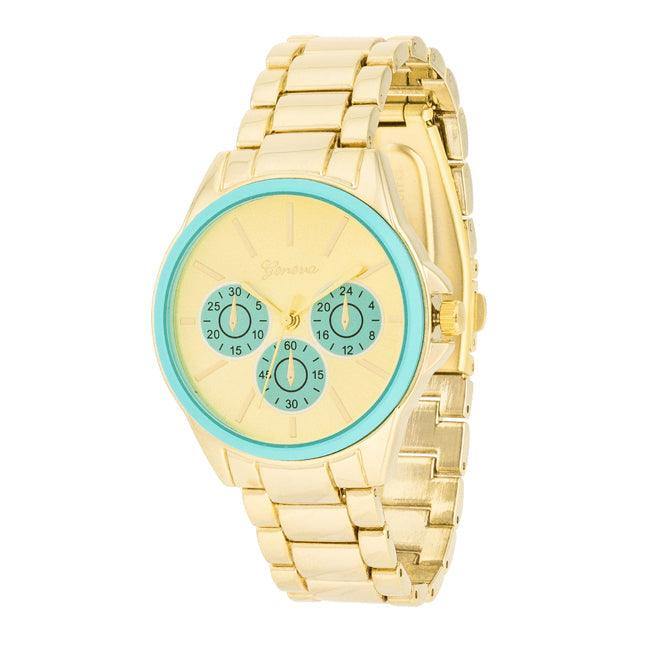 Chrono Gold Metal Watch - JGI