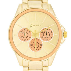 Chrono Gold Metal Watch - JGI