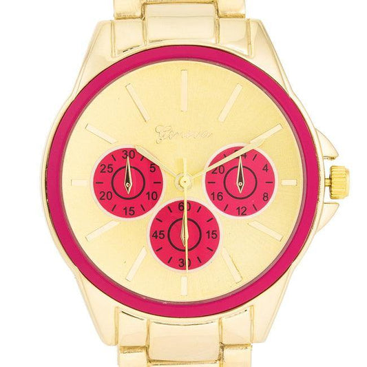 Chrono Gold Metal Watch - JGI