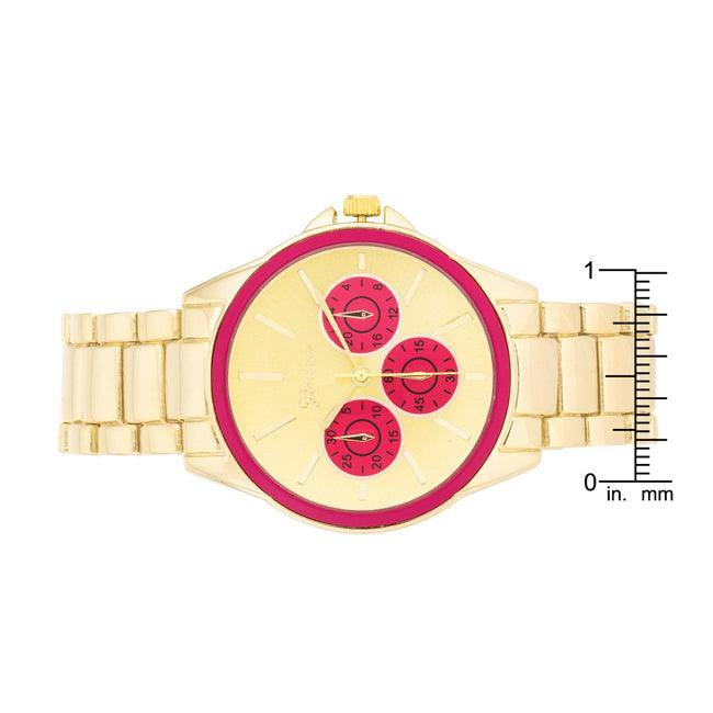 Chrono Gold Metal Watch - JGI