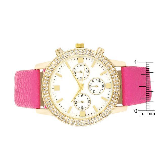 Gold Shell Pearl Watch With Crystals - Flyclothing LLC