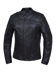 Unik International Ladies Premium Leather Jacket - Flyclothing LLC